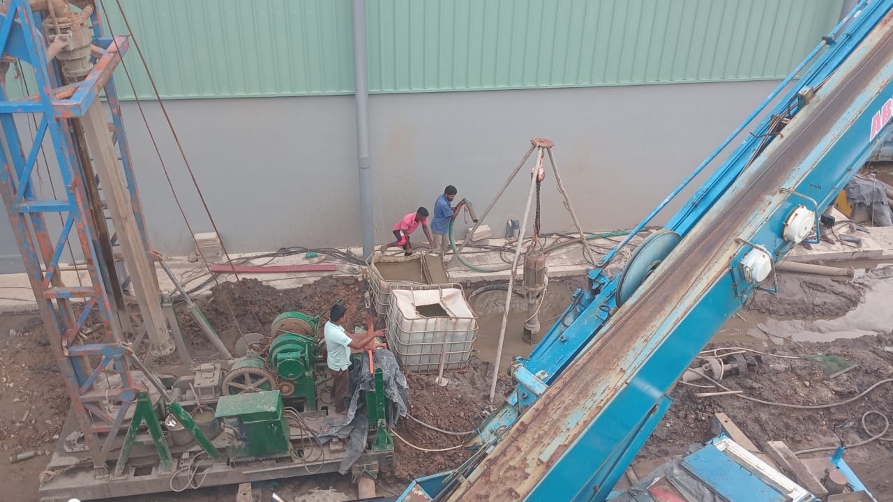 Construction site work in progress